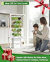 Vista 8 de SJZX Sistema de Cultivo Hidropónico, Torre Hidropónica con Luces de Crecimiento de Espectro Completo, Jardinera Vertical de 5 Niveles