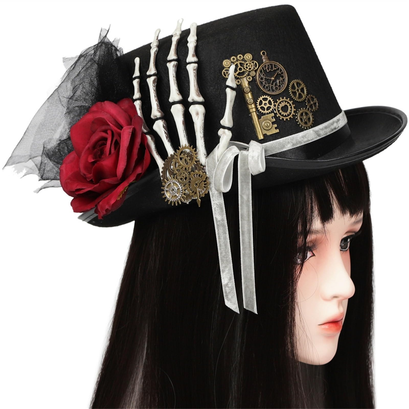 Amazon.co.jp: スチーム パンクなシルクハット スチームパンクの花
