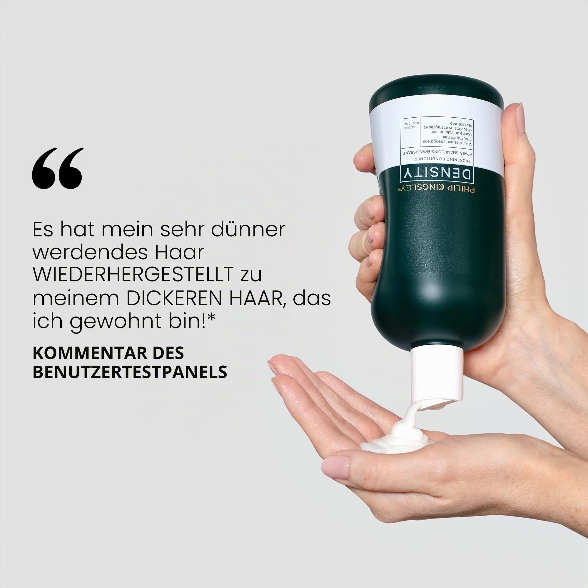 Philip Kingsley | Conditioner zur Dichteverdickung | Bei dünner werdendem Haar und Haarausfall | Feiner, zerbrechlicher, dünner Haarverdicker und -verstärker | 500ml