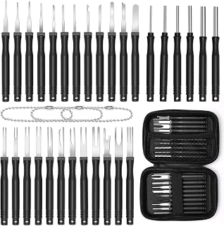 30+4P Terminal Pin Removal Tool Kit, Electrical Connector Depinning Tool Terminal Pin Extractor Kit Wire Release Tool for Car Household Devices (Black)