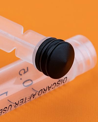 Miniatura 5 de Jeringa de bloqueo luer desechable de 0.1 fl oz con aguja de 23G1 pulgada, paquete individual (20)