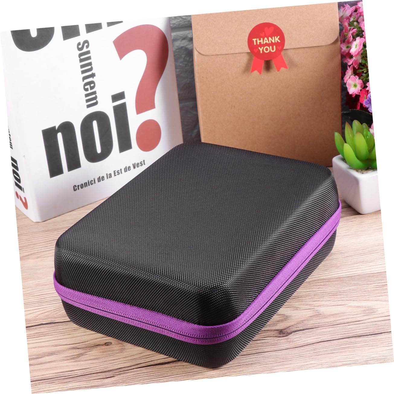 Didiseaon 2pcs Slots Essential Oils Storage Holder Shockproof Eva Carrying Case for Roller Bottles Portable Organizer for Travel and Home Use