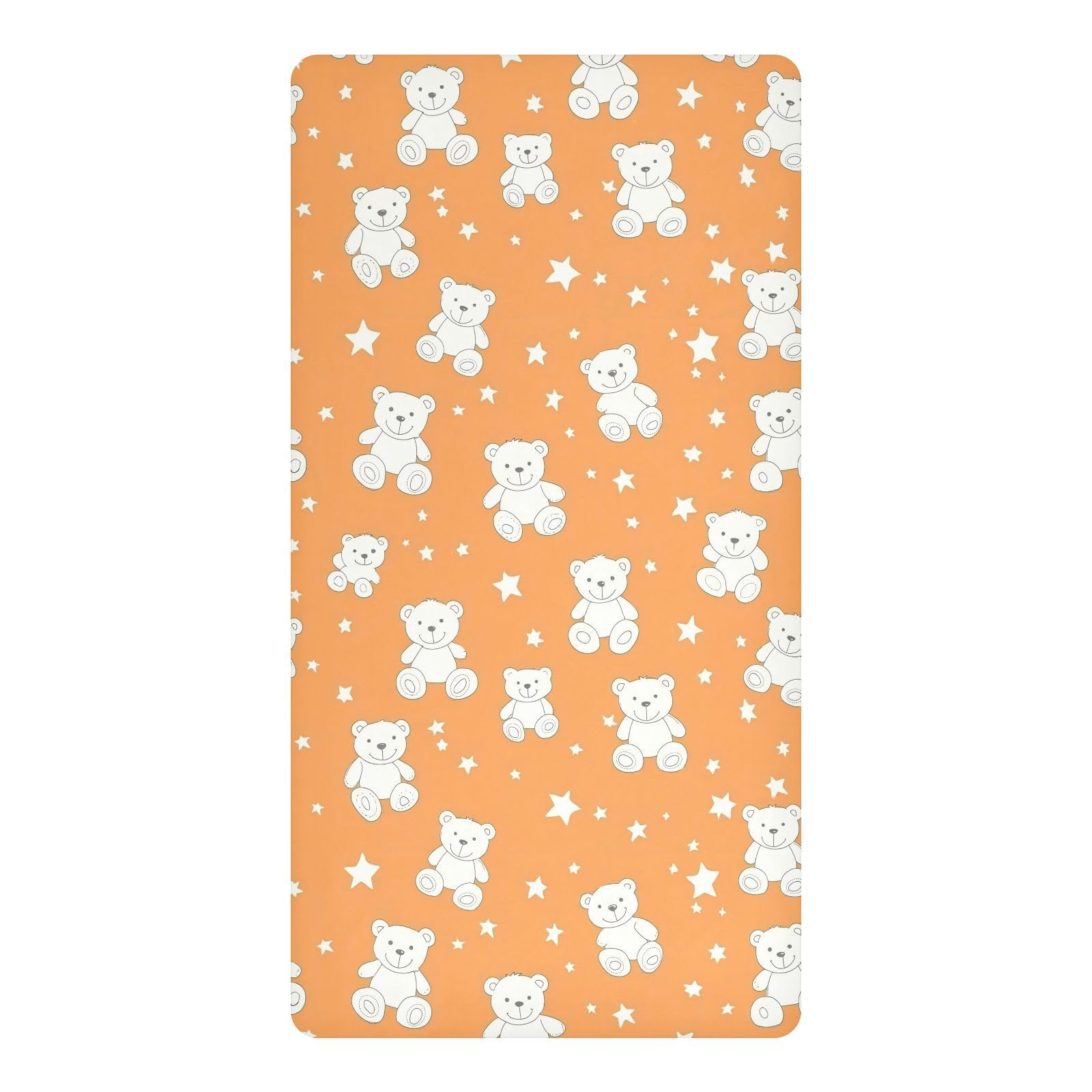 Parure de lit imperméable pour berceau protège matelas ours blanc