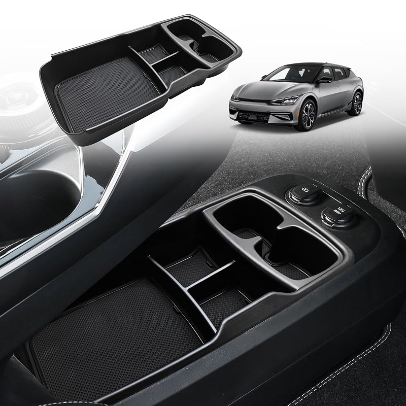 Bandeja Organizadora do Console Inferior para Kia EV6 2022–2026 BestEvMod V2