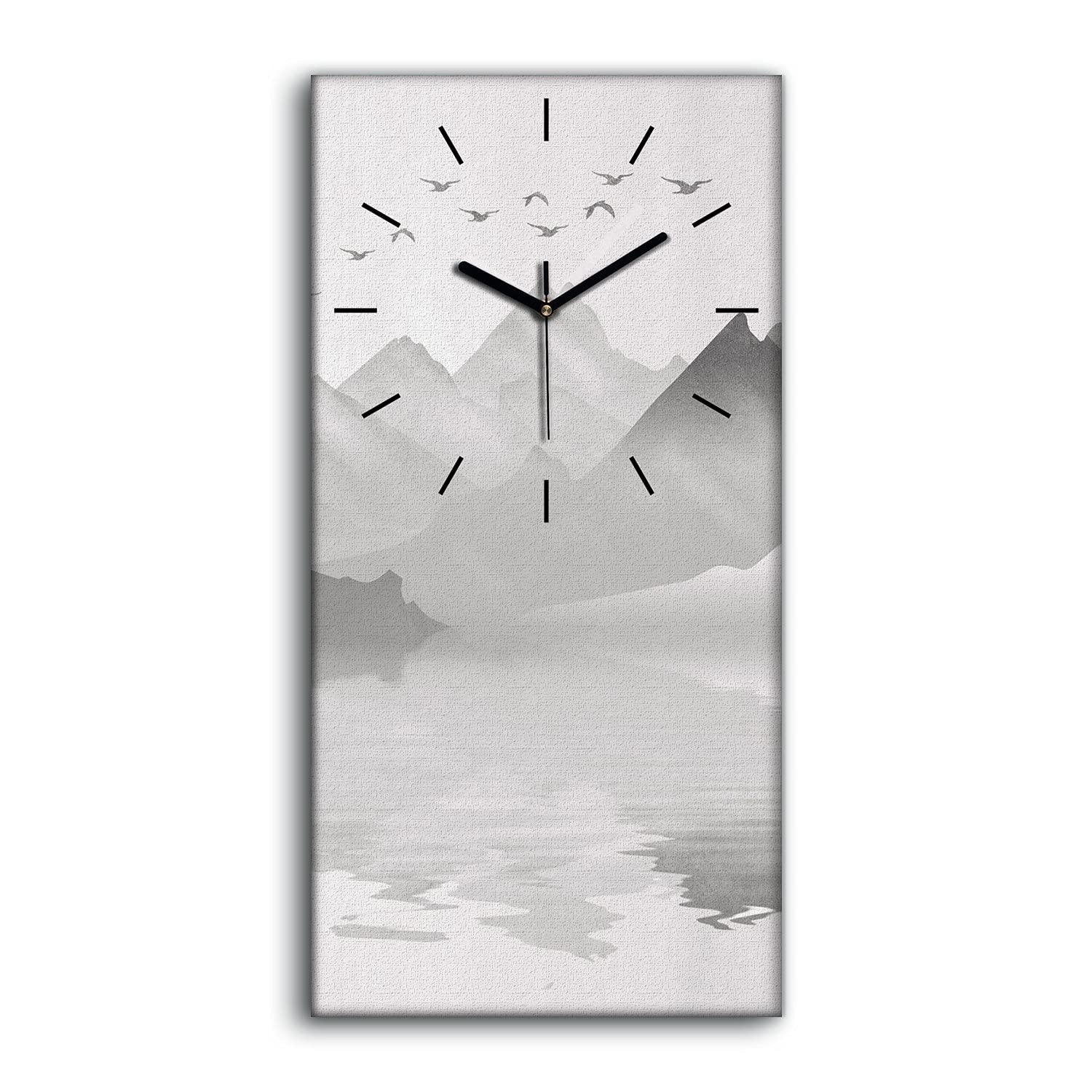 Horloge sur Toile Art Moderne de Salon à Mains Noires Élégantes Coloray