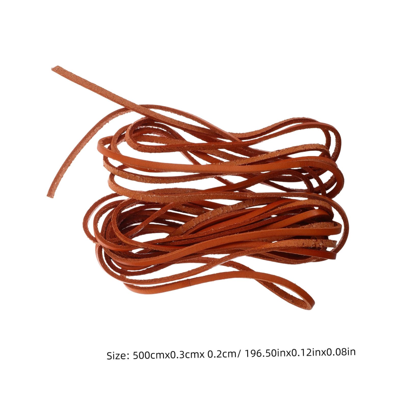 HAWILLOSCH Light Brown Cowhide Leather Cord for DIY Jewelry Making Durable String for Bracelets and Necklaces Versatile Flat Rope for Craft Projects and Accessories