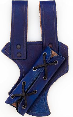 Armory Replicas - Rana de espada de madera de halcón de cuero bovino genuino - Accesorio de soporte ajustable de inspiración medieval LARP Sable