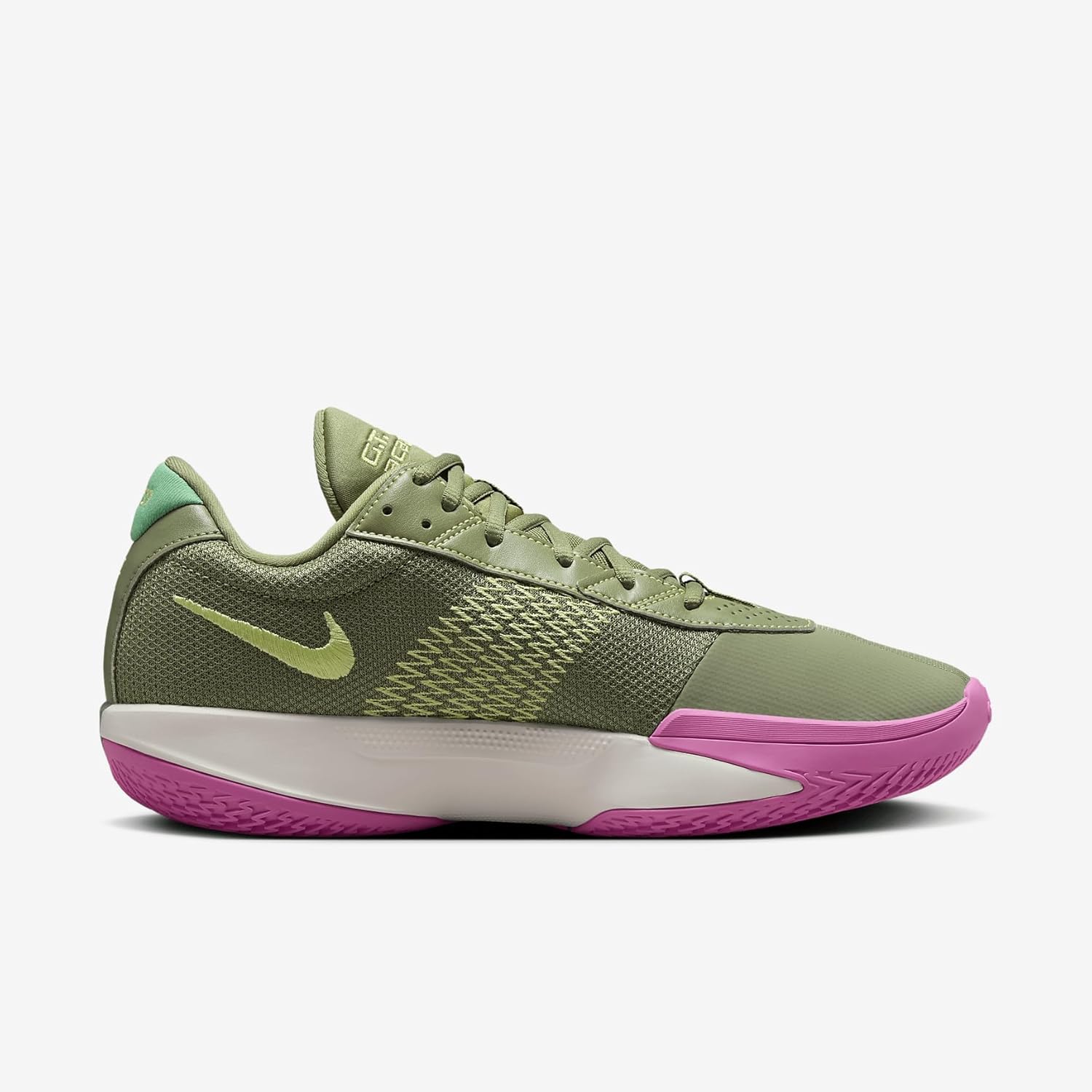 Nike G.T. Cut Academy Men's Basketball Shoes (FB2599-300, Oil Green/Spring Green/Light Lemon Twist/Sail) Size 10 - Image 3