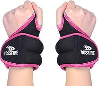 Vista 1 de Comfecto Wrist Weights with Thumb Loops Lock, 1lb*2 2lbs*2 for Running, Strength Training, Walking, Exercises, Gym, Cardio, Men, Women