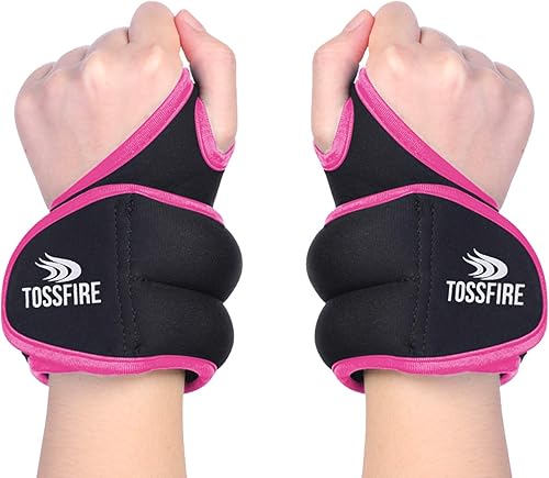 Comfecto Pesas de muñeca con bloqueo de bucles para el pulgar, 1 libra x 2 libras x 2 libras x 2 para correr, entrenamiento de fuerza, caminar,