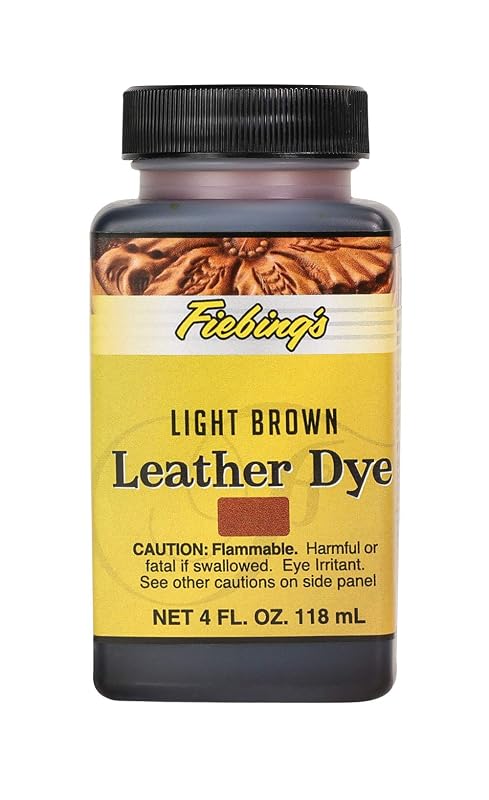 Fiebing's Light Brown Dye 2100-05 para Couro, Líquido, Frasco de 57 g