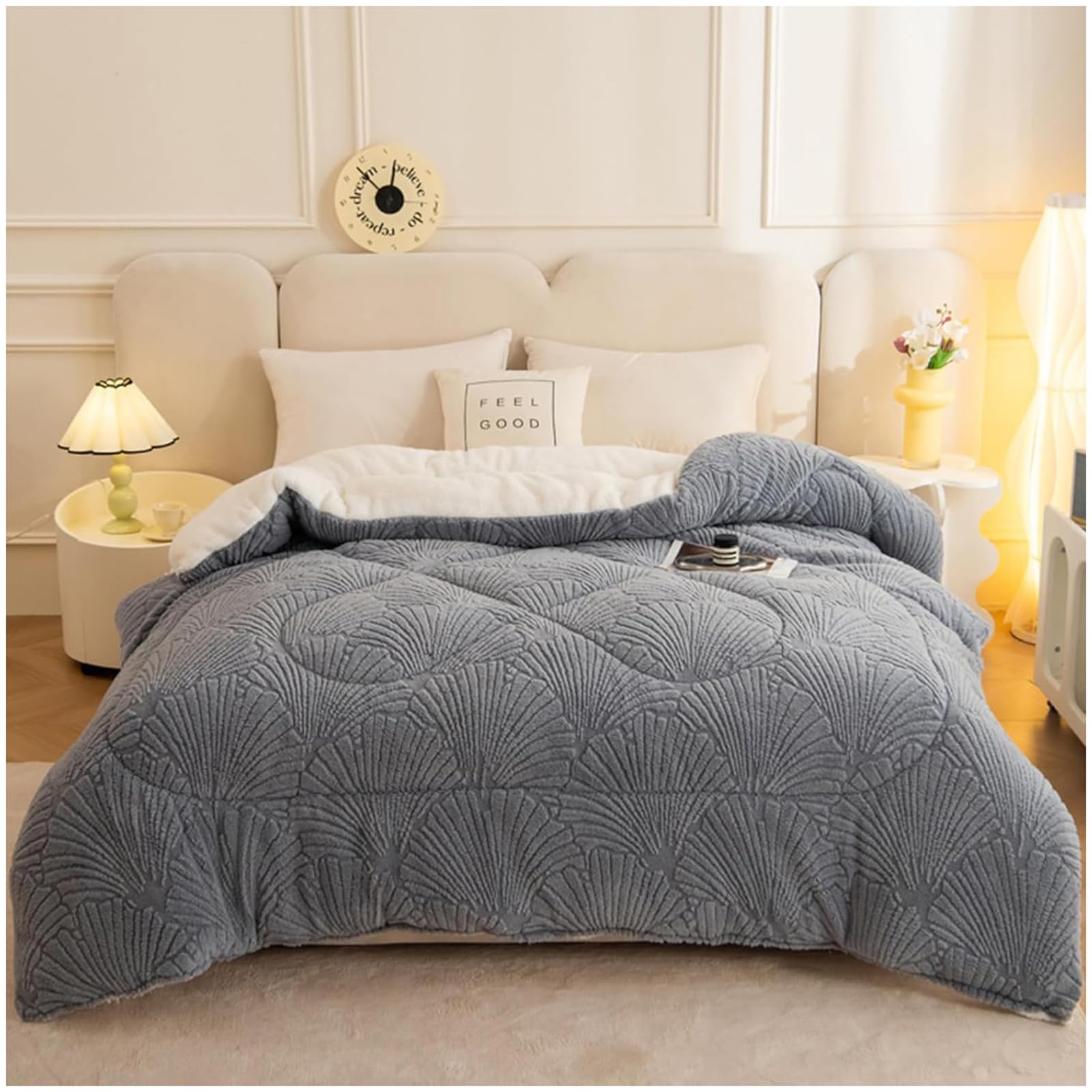 Couette cachemire d'agneau ZTGL contre le froid édredon 220x230