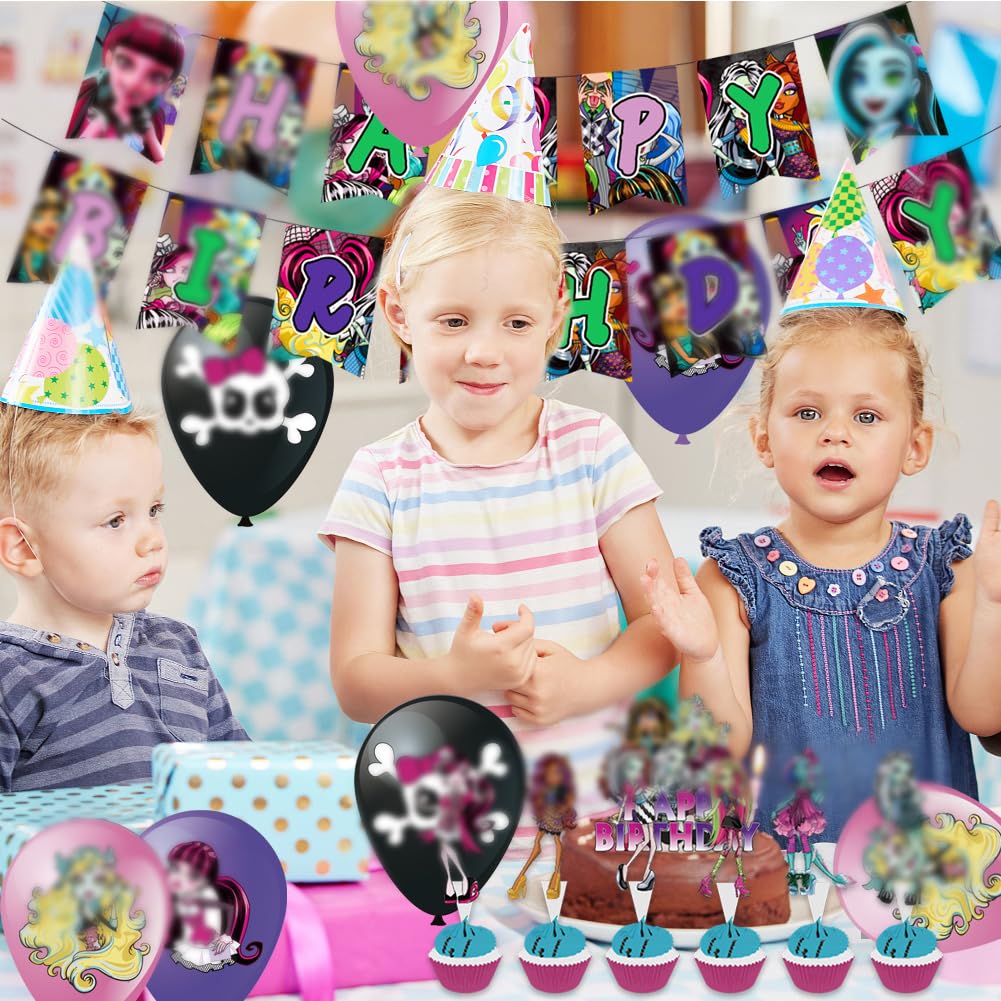 Set per feste di compleanno per bambini, Decorazioni per compleanno di 5 anni, 25 pezzi, Include striscione, Adesivi per tatuaggi, Palloncino con numeri, Palloncini in foil, Palloncino a forma
