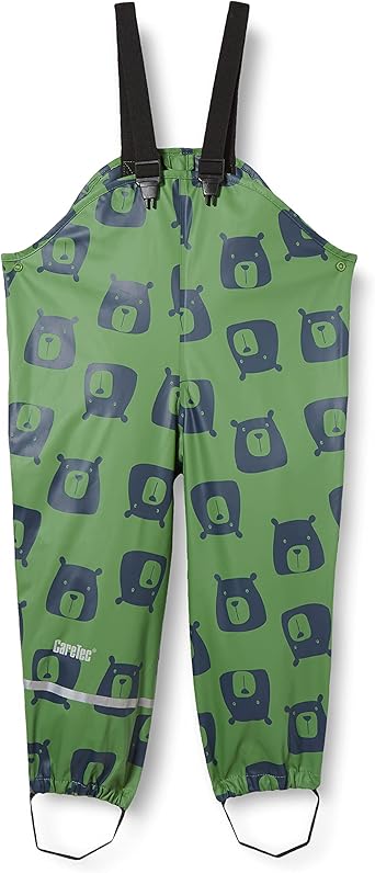 Salopette Impermeabile Bambini Con Fodera In Pile - Pantaloni Pioggia Regolabili - Foto 8