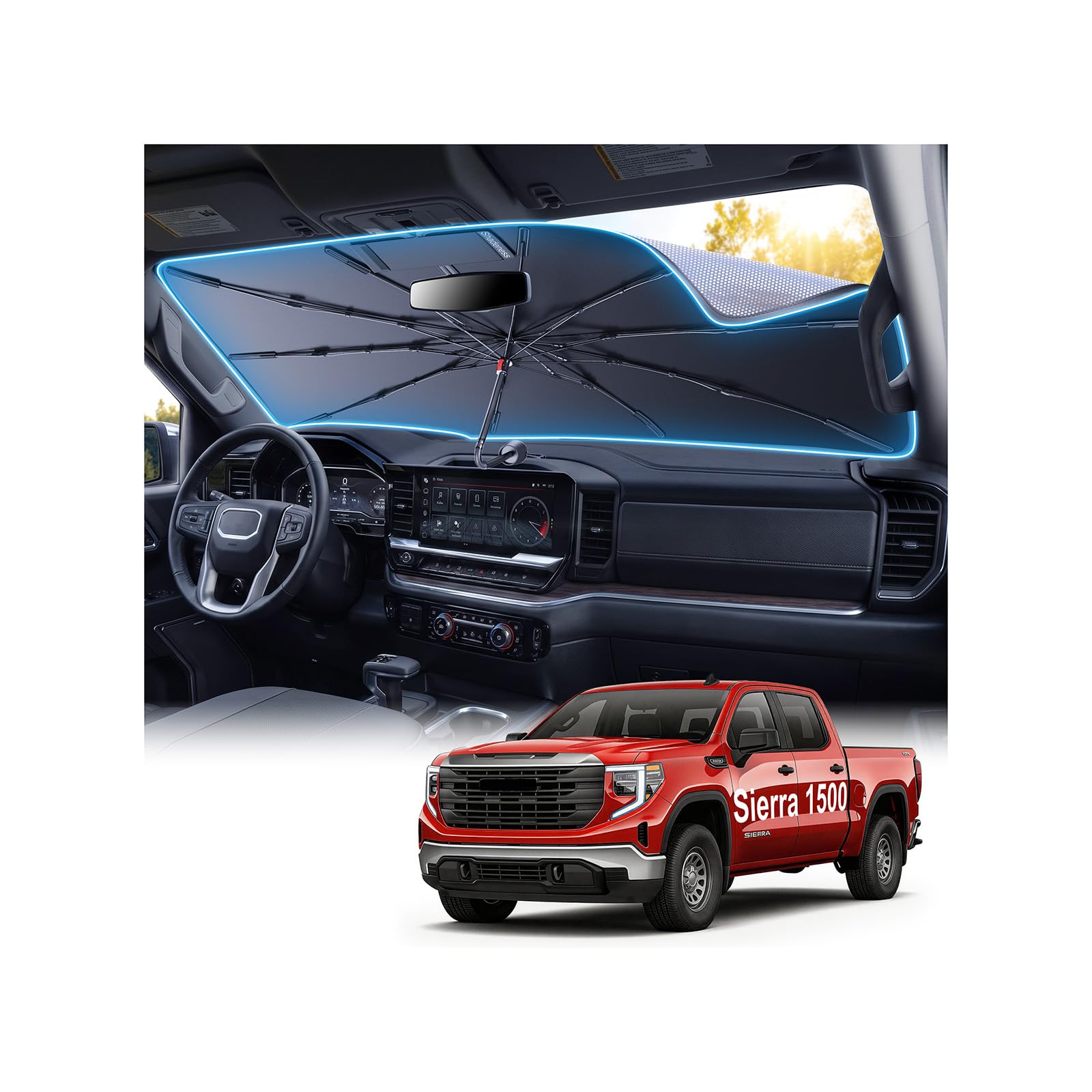 Photo 1 of Adefor Windshield Sun Shade Umbrella for GMC Sierra 1500