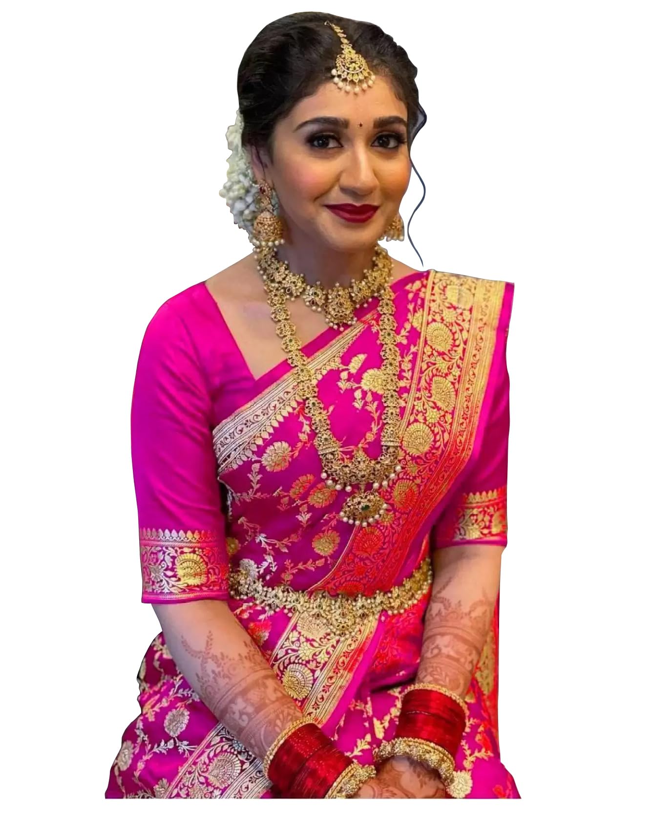 SugathariWomen's Banarasi Saree Pure Kanjivaram Silk Saree Soft new ladies 2023 Design Wear Pattu Sarees Latest Cotton Party Sari collections With Blouse Piece for Wedding sadi (PARI 164 WINE)