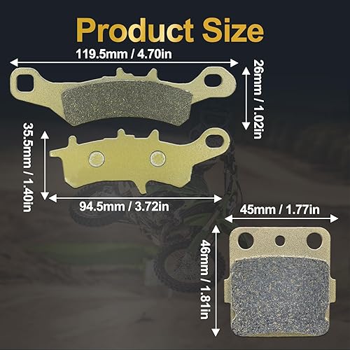 Miniatura 4 de Pastillas de freno delanteras y traseras, pieza de repuesto compatible con Kawasaki KX80 KX 80 1997-2000 KX85 KX 85 2001-2020 KX100 KX 100 1997-2020