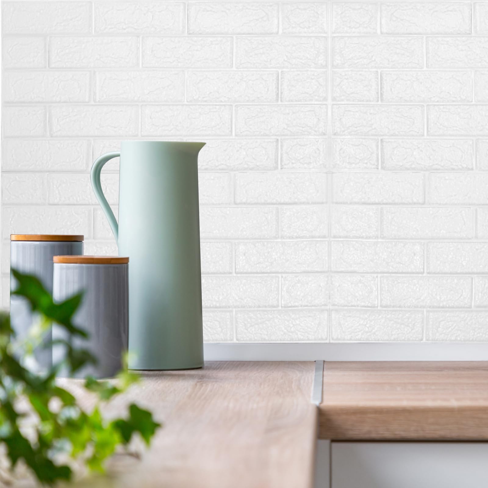 Sonnewelt Pannelli da parete 3D-20 Pezzi Carta da Parati,Autoadesivi Pareti in Mattoni Impermeabile Wallpaper per Cucina, Bagno, Soggiorno, Salone, TV Sfondo