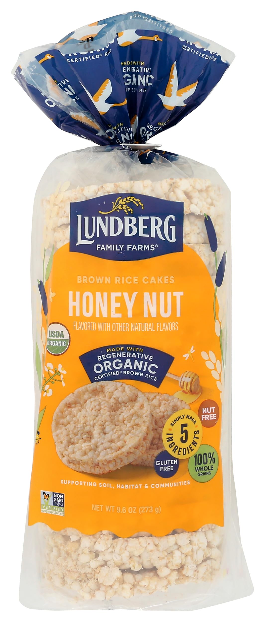 Lundberg Family Farms, Rice Cake Honey Nut Organic, 9.6 Ounce
