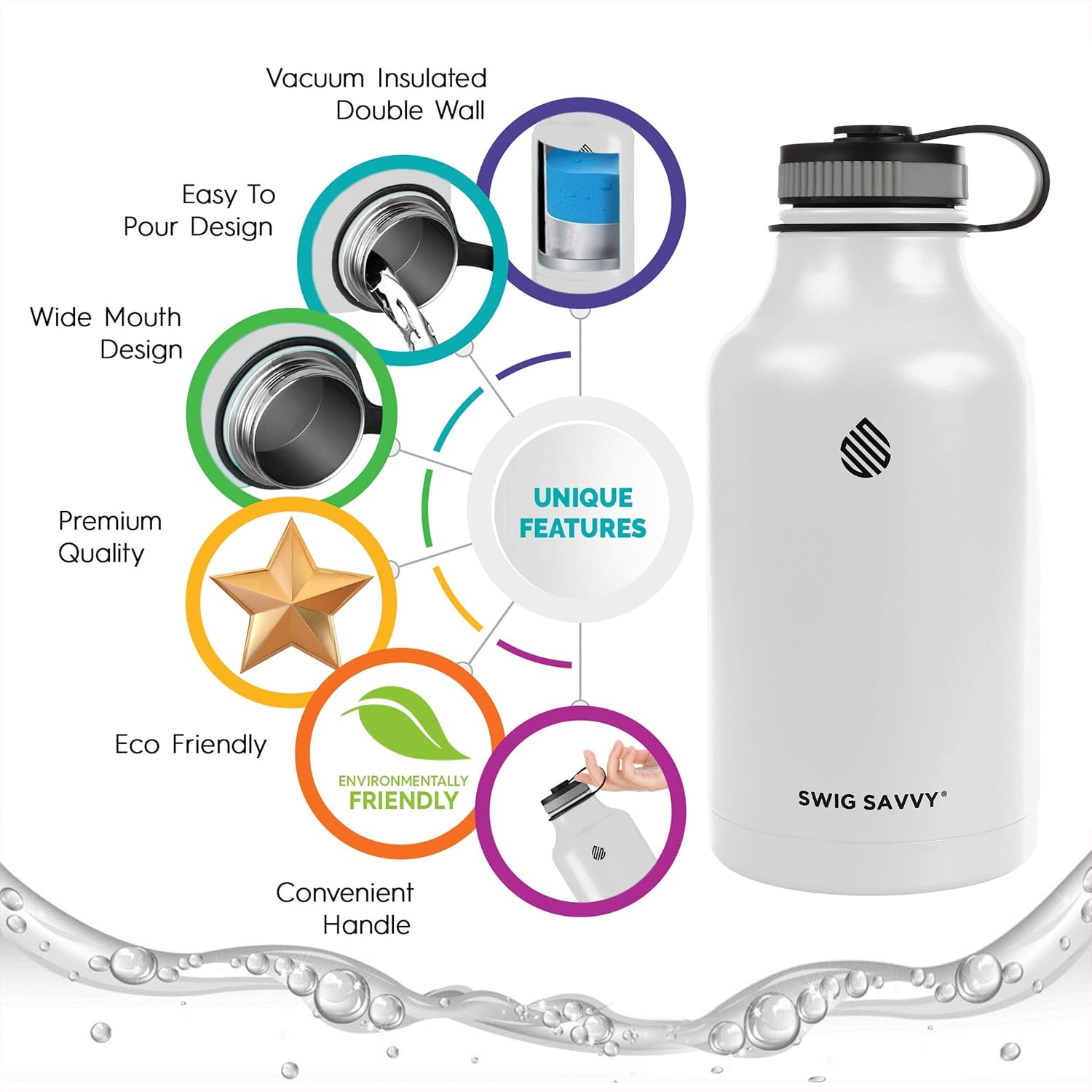 S'well Botella De Agua De Acero Inoxidable Con Aislamiento Al Vacío, 17