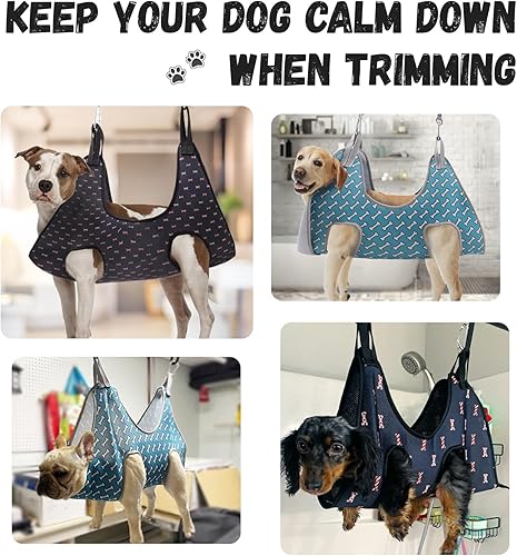 Miniatura 3 de Supet Hamaca de aseo para gatos y perros, hamaca de relajación para cortar uñas de gato, hamaca para cortar uñas para el aseo de perros, ayudante de