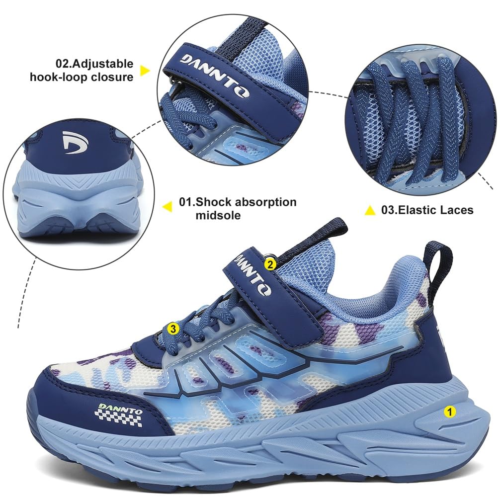 Dannto Filles Chaussures de Sport Garçons Sneakers Chaussures Baskets Enfants Outdoor Running Shoes Léger Mode Respire