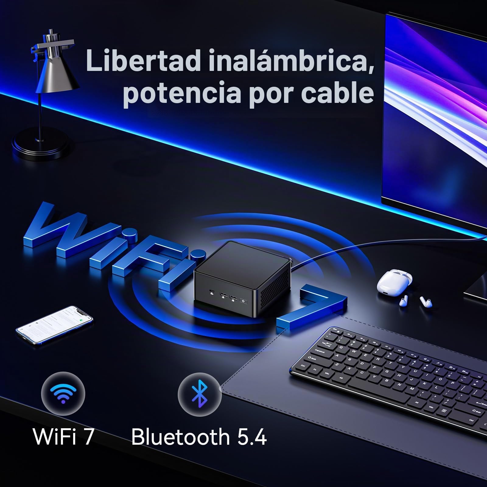 Intel NUC 15 Pro, para ASUS NUC 15 Pro Mini PC – Ultra 7 255H, 32GB RAM & 1TB SSD, Win 11 Pro, Wi-Fi 7 & BT 5.4 | PC Profesional para educación, Oficina, Digital Signage, POS & PYME