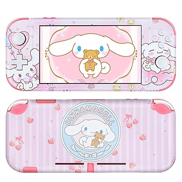 DLseego Switch Lite Skin Sticker Pretty Cute Pattern Full Wrap Skin Protective Film Sticker Compatible with Nintendo Switch Lite--Pink