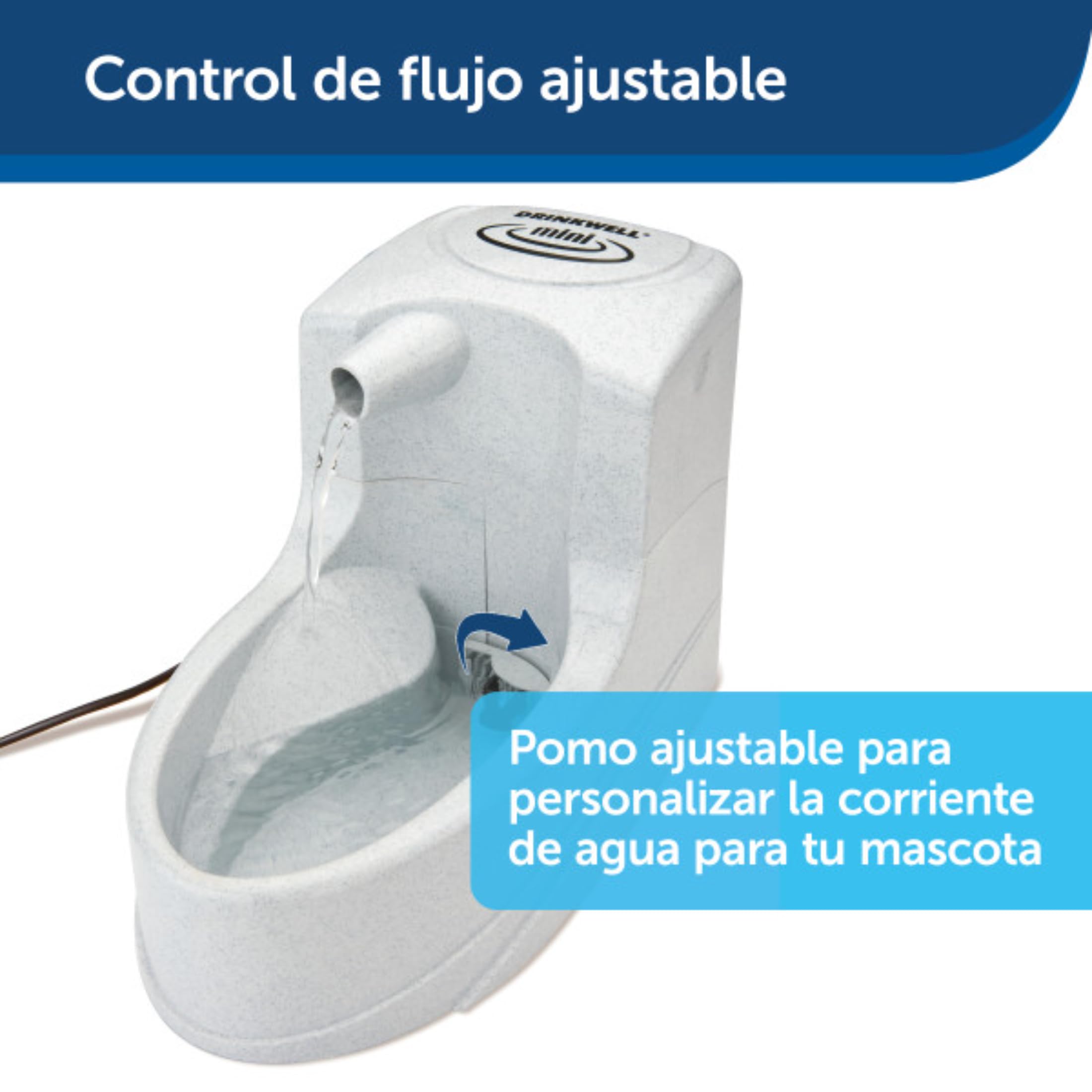 PetSafe Drinkwell mini fontanna do picia, podwójny system filtrowania, odpowiednia dla małych psów i kotów, pojemność 1,2 l