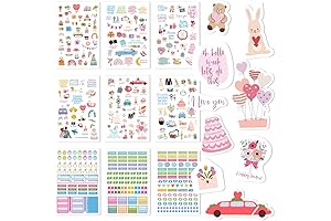 9 Sheets Wedding Planning Stickers 430 Illustrations and Phrases
