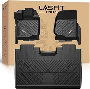 LASFIT 3D Floor Mats for Ford F-150 2015-2025 2026 | F150 Lightning 2022-2026 SuperCrew (Without Fold Flat Storage), Premium TPE All Weather Truck Liners for F150 Accessories, Non-Silp Heavy-Duty Mats - View 2