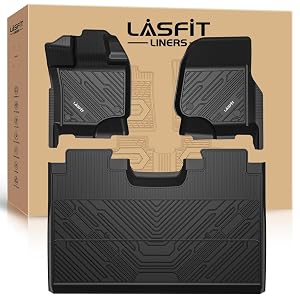 LASFIT Floor Mats for Ford F-150 2015-2026 F150 Lightning 2022-2025 SuperCrew Rear w o Fold Flat Storage Carpet