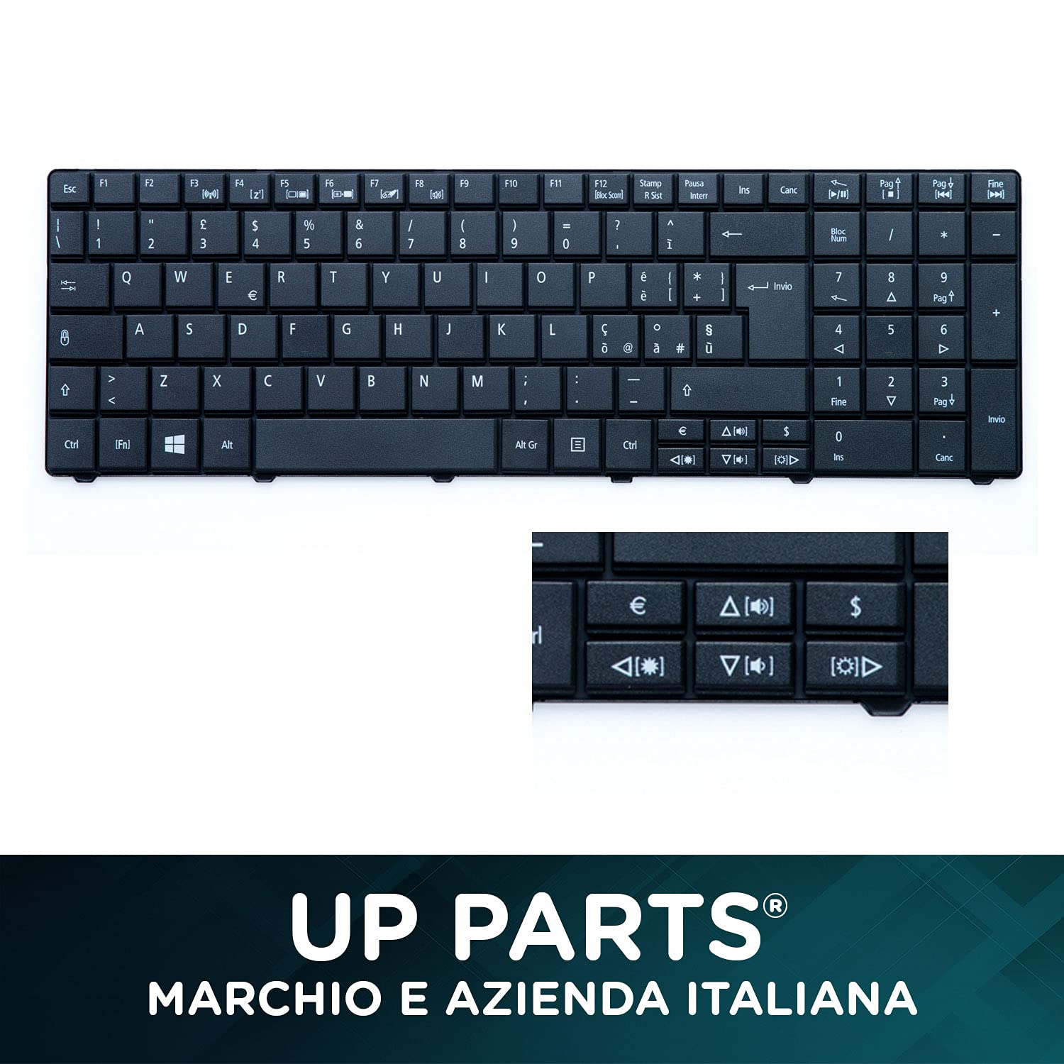 Azienda italiana Tastiera Italiana Compatibile con ACER per Notebook Aspire E1-531 E1-571 Travelmate TM-P253 TM-P453 8531 8571 5740 7740 8572 NK.I1713.037