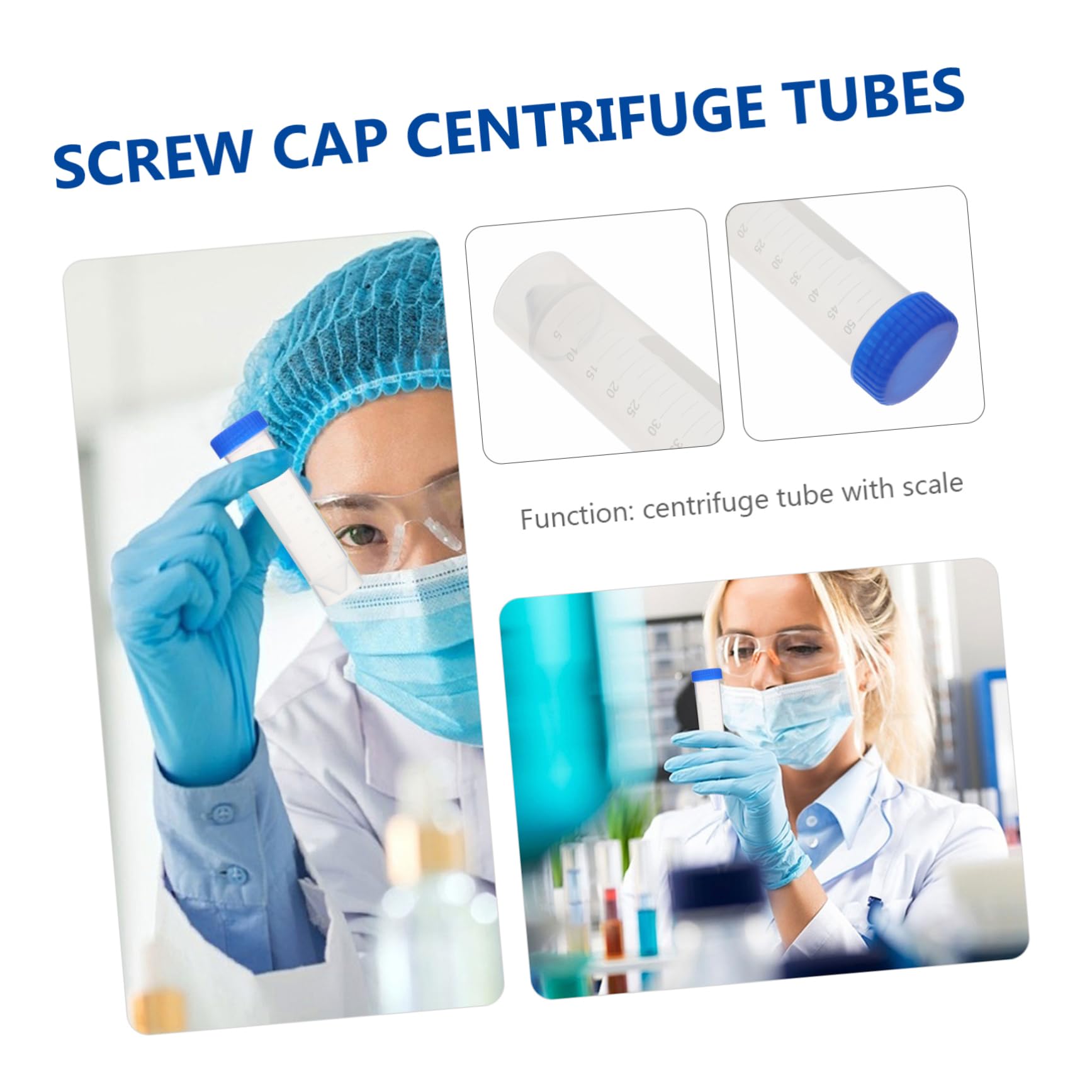Zentrifugenröhrchen für Labore 50ml 50 Stück aus Kunststoff