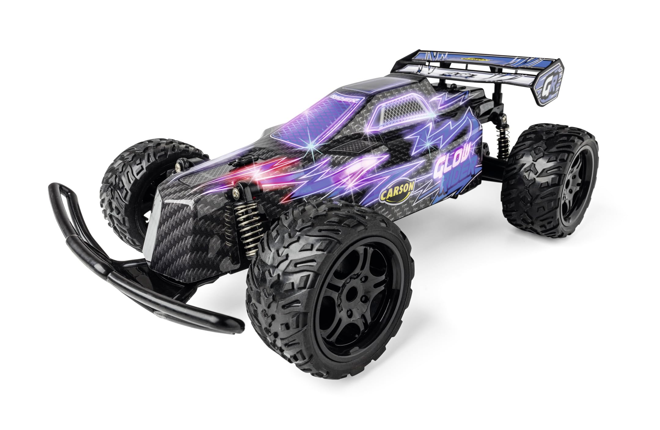 Carson 500404299 1:12 Glow Rider 2.4GHz 100% RTR niebieski - pojazd RC, pojazd, pojazd RC dla dzieci, pojazd zdalnie sterowany, 100% kompletny zestaw