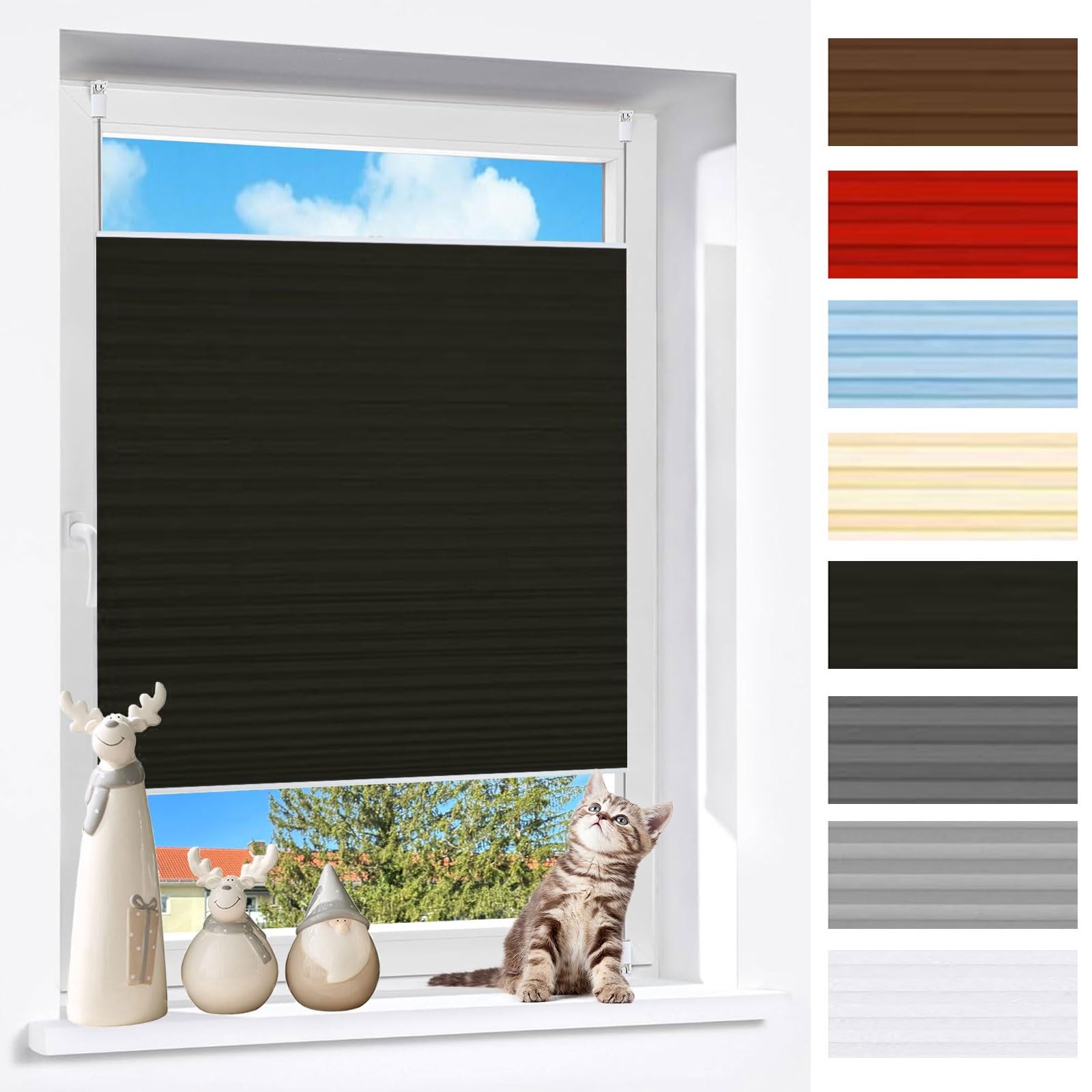 Store jour nuit sans percage 70x160 protection vie privee noir