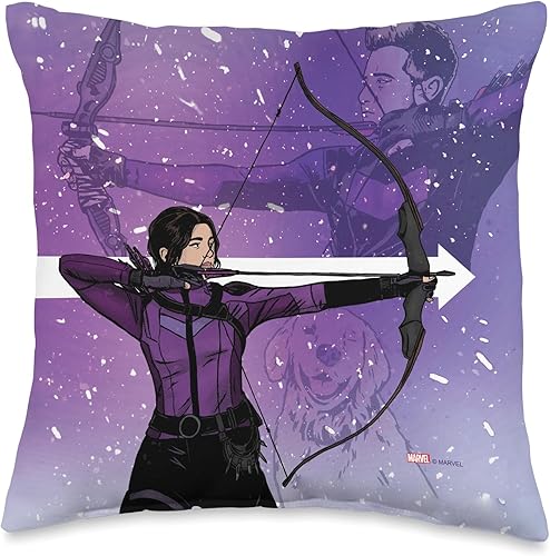 Marvel Hawkeye Clint Barton Kate Bishop Archers - Almohada de 16.0 x 16.0 in, multicolor