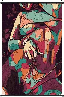 FNFDKDK Watercolor Poster Sexy Woman Pulling Panties Wall Art Paintings Canvas Wall Decor Home Decor Living Room Decor Aesthetic 24x36inch(60x90cm) Style