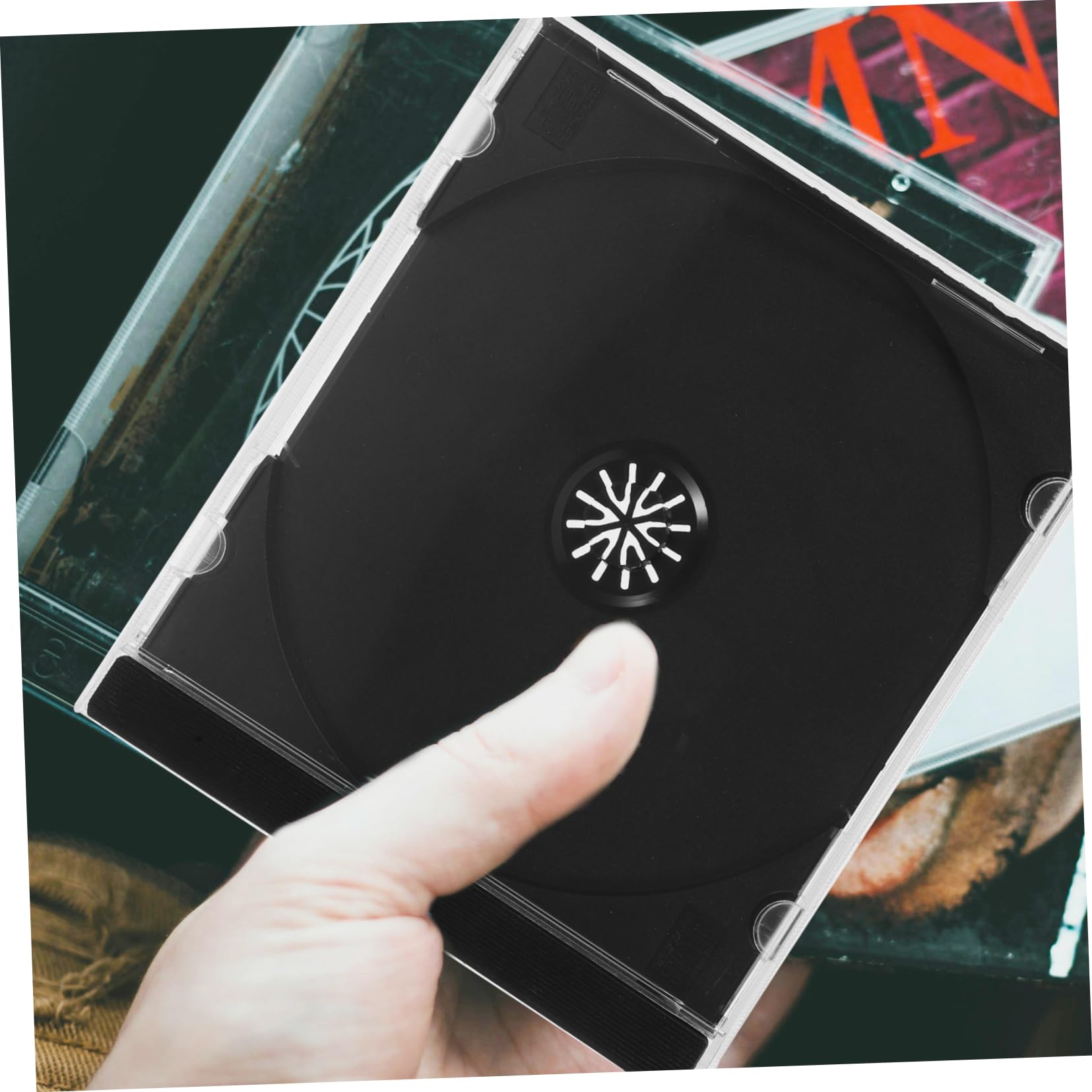 Alipis 25 Pz Custodia Cd Custodia Del Disco Portadisco Custodie Cd Del Organizer Porta Supporto Per Dvd Trasparente Per Custodie Per Plastica