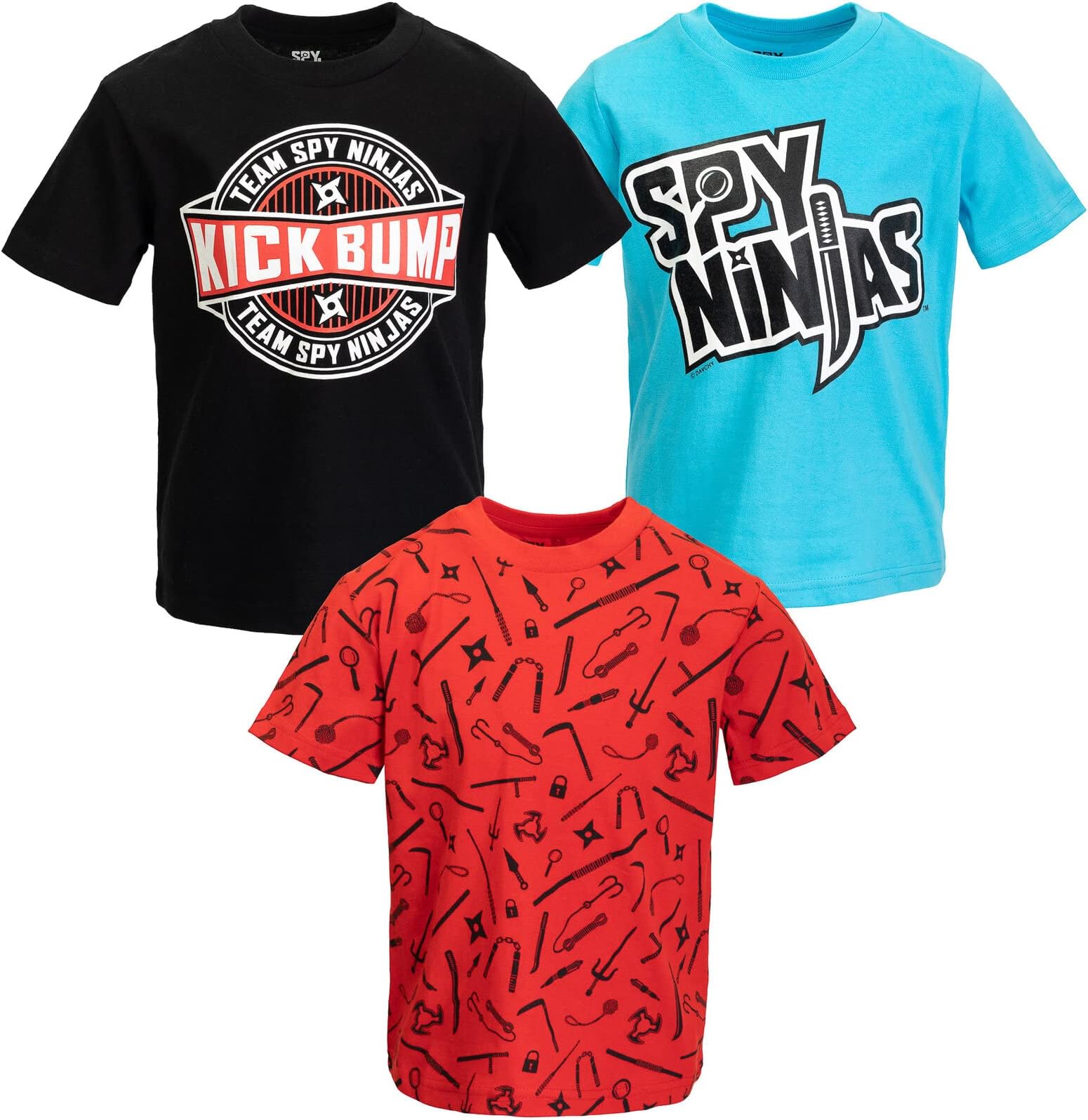 Spy Ninjas 3 Pack T-Shirts Little Kid to Big Kid