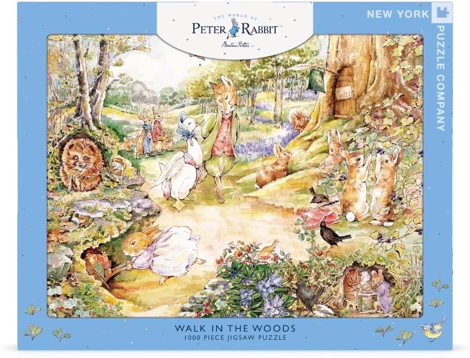 New York Puzzle Company - Beatrix Potter Walk in The Woods - 1000 Piece Jigsaw Puzzle for Adults by Beatrix Potter