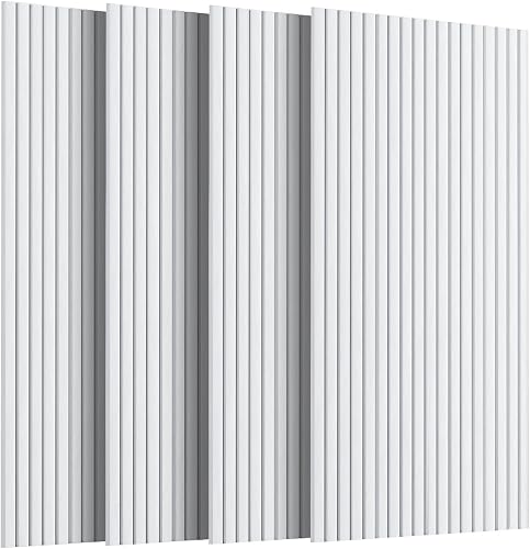 Soundproofing Panels Acoustic Panels 45.67"x22.83" Self-Adhesive 3D Sound Absorbing Wall Panels,for Sound Absorbing, Soundproof Panels for Living Room (White, 4-Pack (29sq.ft.))