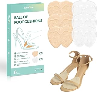 Welnove Metatarsal Pads Women (6 Pairs High Heel Comfort Pads),Ball of Foot Cushions, Soft Gel Heel Inserts for Women,Anti... Price In India