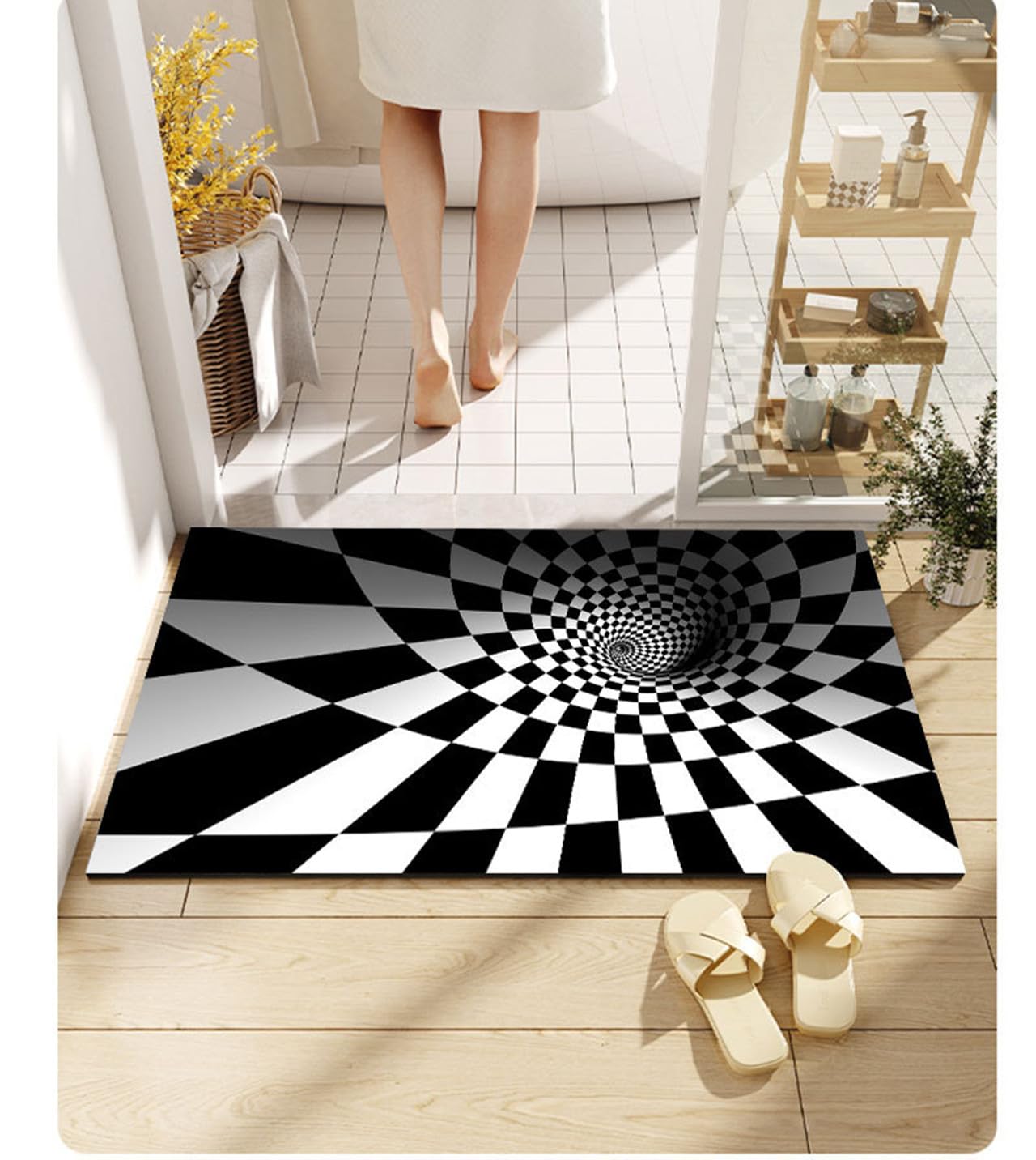 3D Illusion Riss Rund Teppich Für Wohnzimmer, Große Designs Mit