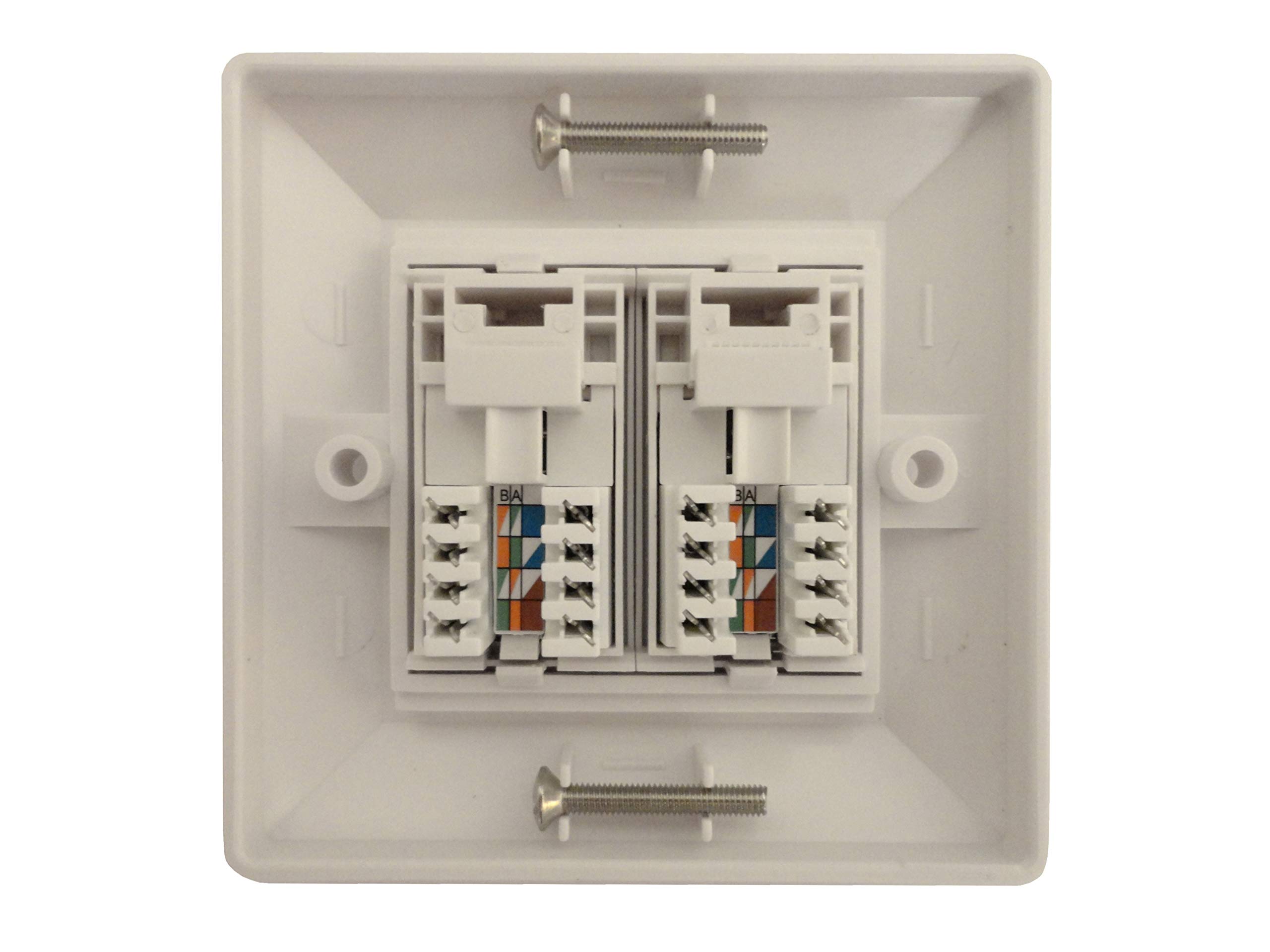 Dlink RJ45 Cat6 Dual Faceplate For Cat6 I/O Keystone Jacks- White