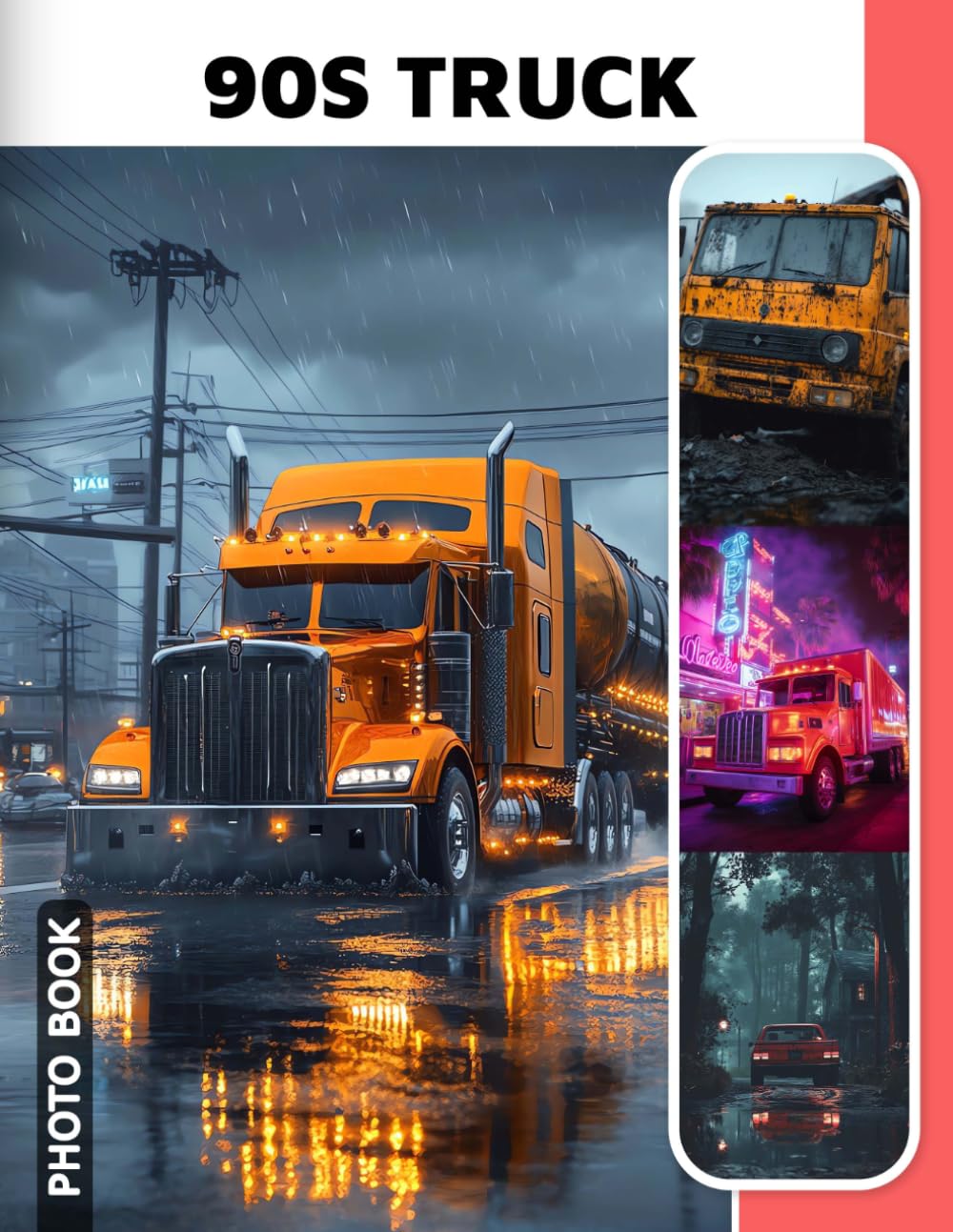 90s Truck Photo Book: Nostalgic Truck Images Collection Capturing Iconic 1990s Transport Vehicles And Vintage Road Warriors Photography For Retro Truck Enthusiasts