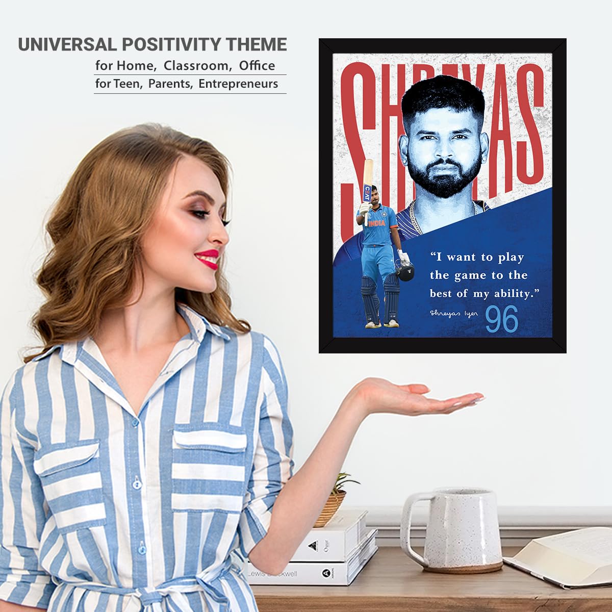 Shreyas Iyer Motivational Quotes Frames - Gift Ideas -6 Shreyas Iyer Motivational Quotes Frames - Gift Ideas -6