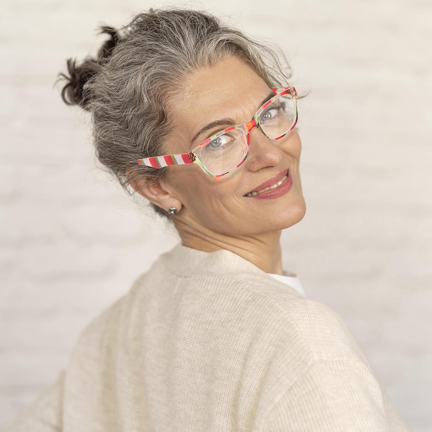 6 Pack Reading Glasses for Women Men Blue Light Blocking Spring Hinge Computer Readers, Anti Eyestrain/Glare 6 Mixed C10 1.75 x