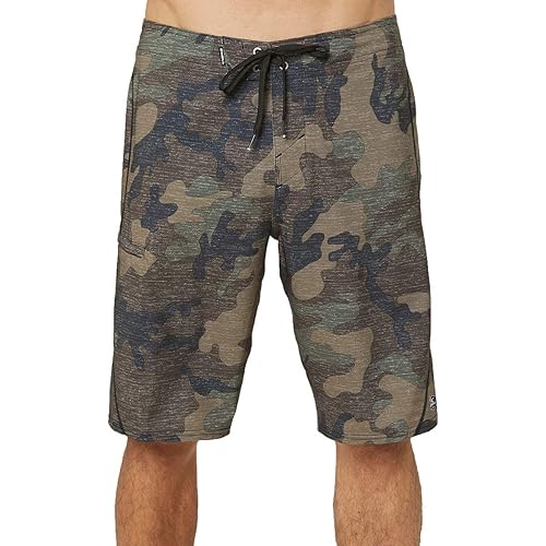 O'NEILL Men's 21 Inch Hyperfreak S-Seam Boardshorts - Quick Dry Swim Trunks for Men with Fabric and Pockets