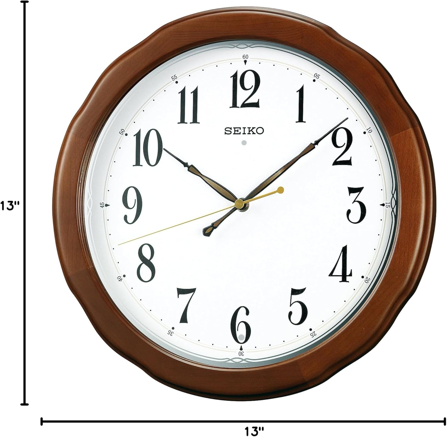 Seiko Clock Clock Wall Clock Radio Clock Wooden Frame KX326B